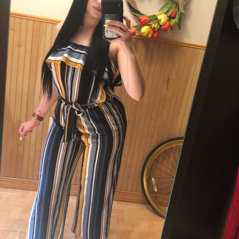 Striped jumpsuit